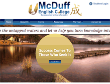 Tablet Screenshot of mcduffenglishcollege.com